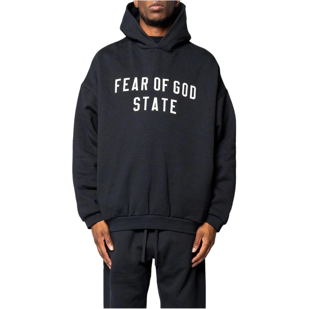 Fear of God Essentials Fleece 25FW Hood Sweatshirt 'Jet Black' Men's 192SP256210F