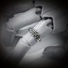 Retro Iris Enamel Cross Adjustable Open Ring For Men Silver-plated Brass Gothic Punk Edgy Jewelry Y2K Hiphop Accessories Gift