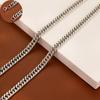Herren Titanstahl Doppelschicht Cuban Link Kette Halskette - High-End Stil, Langlebig, Attraktives Design.