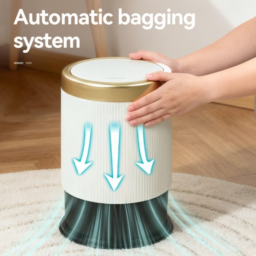 Odor-Sealing 12L Garbage Bin Press Type Living Room Dustbin Kitchen Trash Can Garage Toilet