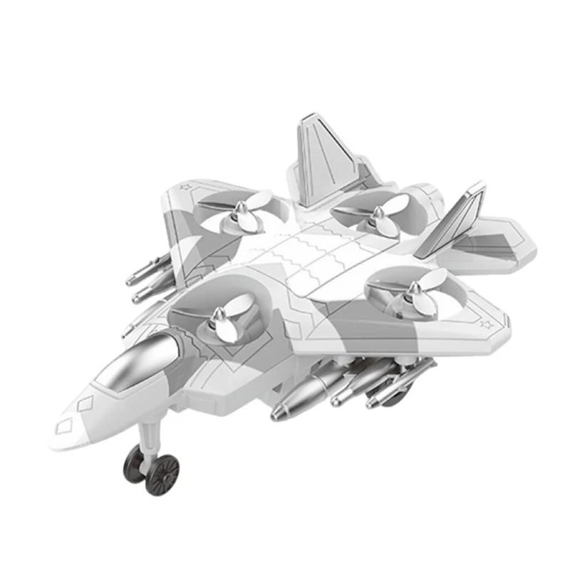 Mini Inertial Sliding Airplane Model for Kids 360 Degree Rotation Pull Back Aircraft Toy for Boys' Gift Educational Vehicle Toy