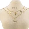 Vintage Titanium Steel Cross Pendant Necklace: Stylish European and American Design, Versatile Clavicle Chain