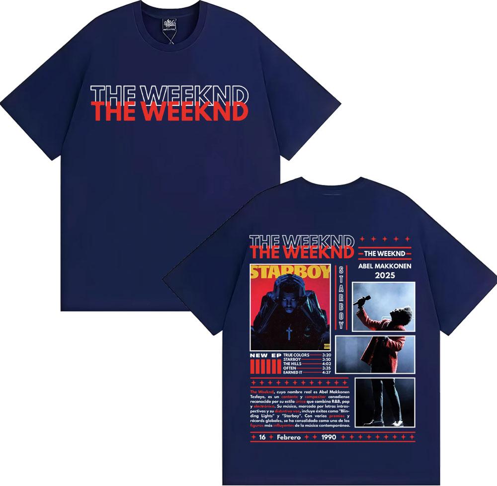 Rapper The Weeknd Abel Makkonen Album Tour Graphic Tshirts Mens Clothing Y2k Fashion Hip Hop Streetwear Oversized T Shirt
