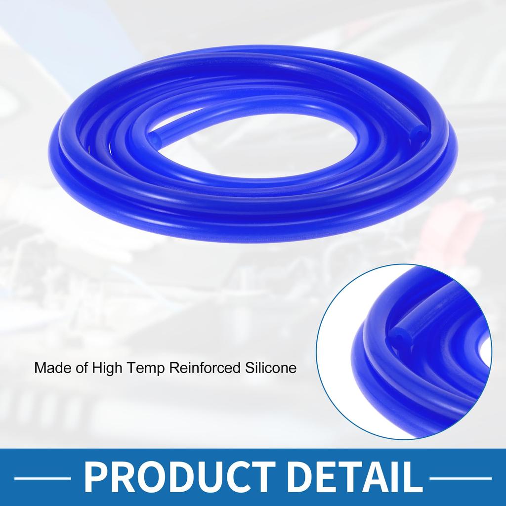A ABSOPRO Silicone Vacuum Tube Hose High Temperature 10ft 1/8" 3mm ID 3.5mm Thick