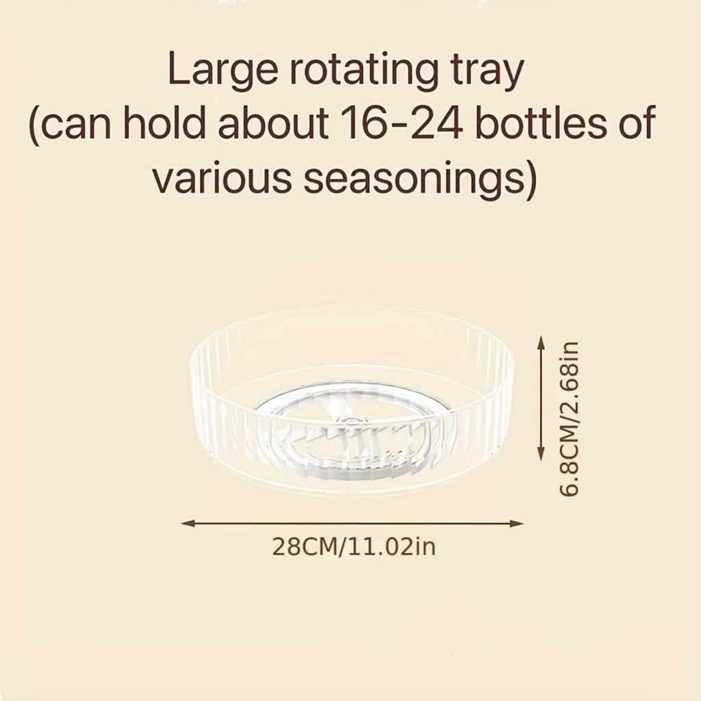 1pc 11inch Rotatable Multifunctional Lazy Susan Spice Rack, Condiment Rack, Rotating Seasoning Rack.
