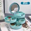Rotating Multi-Layer Jewelry Box Elegant Ear Accessory Organizer for Living Room, Bedroom, and Study Dust-Proof, Modern Simplicity Design