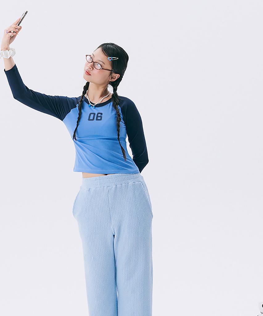 JUNEJUNE SPACE No.6 Raglan T-Shirt_Navy