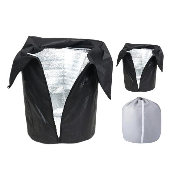 Insulation Cover for Plant Pot Winter Plant Protection Bag Anti-Frost Plant Cover with Zipper Drawstring for Potted Plants Fruit Trees Shrubs