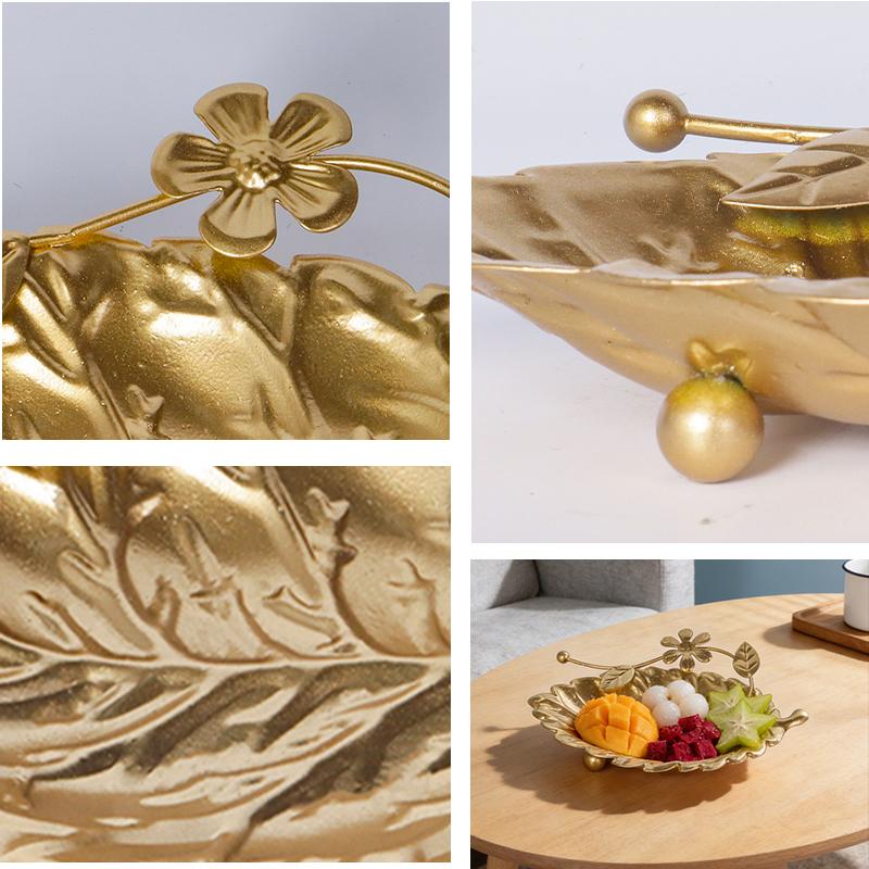 Eid al-Fitr Goldene Obstschale Kreative Ramadan Metall-Obstschale Dessert-Servierschale Wiederverwendbare Metall-Dekorplatte