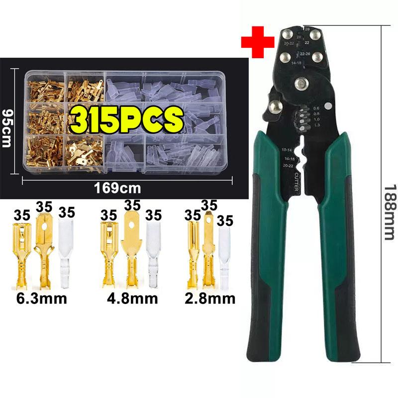 Cold Pressed 450Pcs 2.8/4.8/6.3mm Insulated Male Female Wire Connector Electrical Crimp Terminals Termin Spade Assorted Kit Box