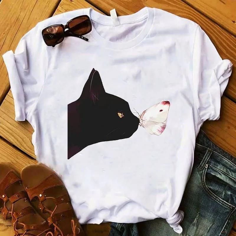Women T Graphic Flower Never Walk Alone Dog Paw Fashion Printed Top Tshirt Female Tee Shirt Ladies Clothes Tshirt