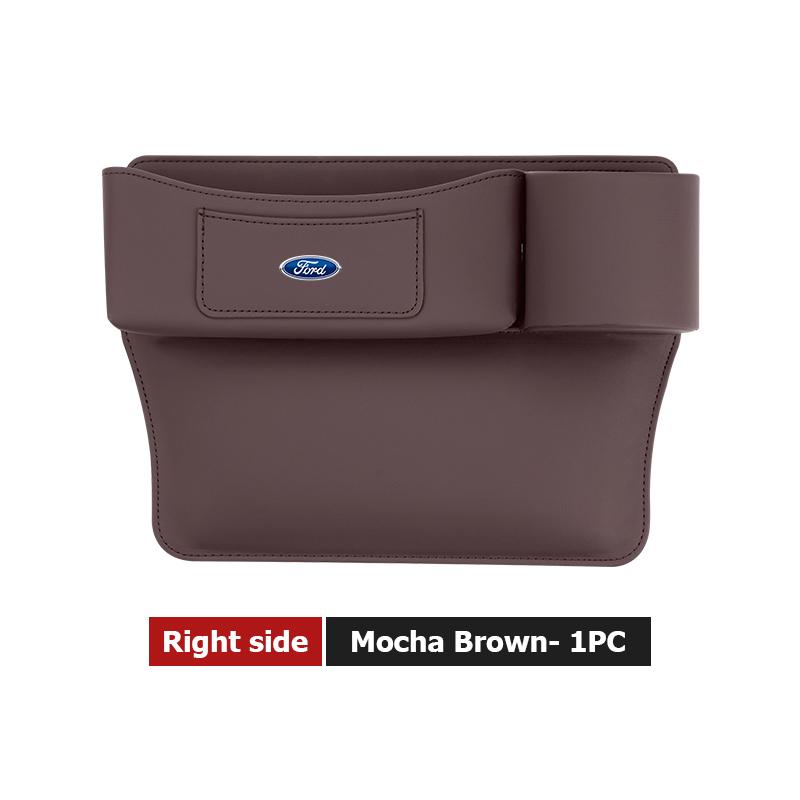 YYQO6 Leather Car Seat Gap Water Cup Holder Box Storage Bag For Ford Escape Ecosport Fusion Explorer Expedition Taurus