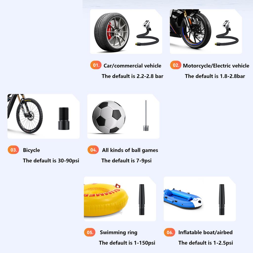Car Jump Starters Air Compressor Wireless Tire Inflator Pump Digital Tire Inflator Automotive Starting Device with Light