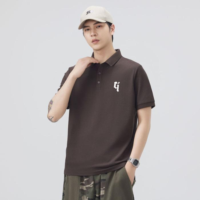 Summer Thin Three-dimensional Silicone Printed Short-sleeved POLO Shirt Men's T-shirt Top