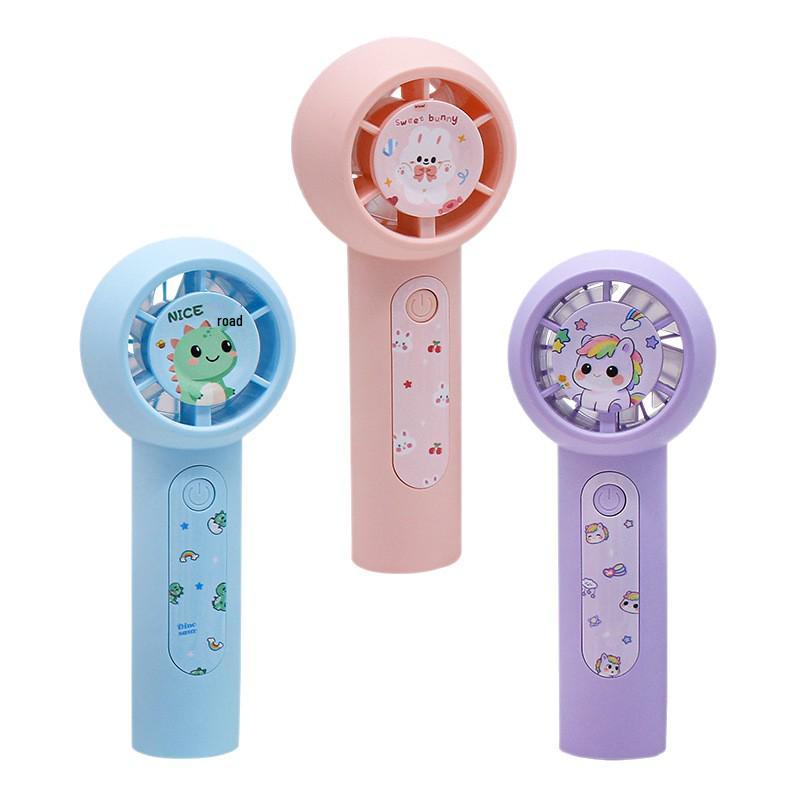 2026 Cartoon Pet Style Rechargeable Mini Handheld Fan - Cute, Portable, Summer Outdoor Use