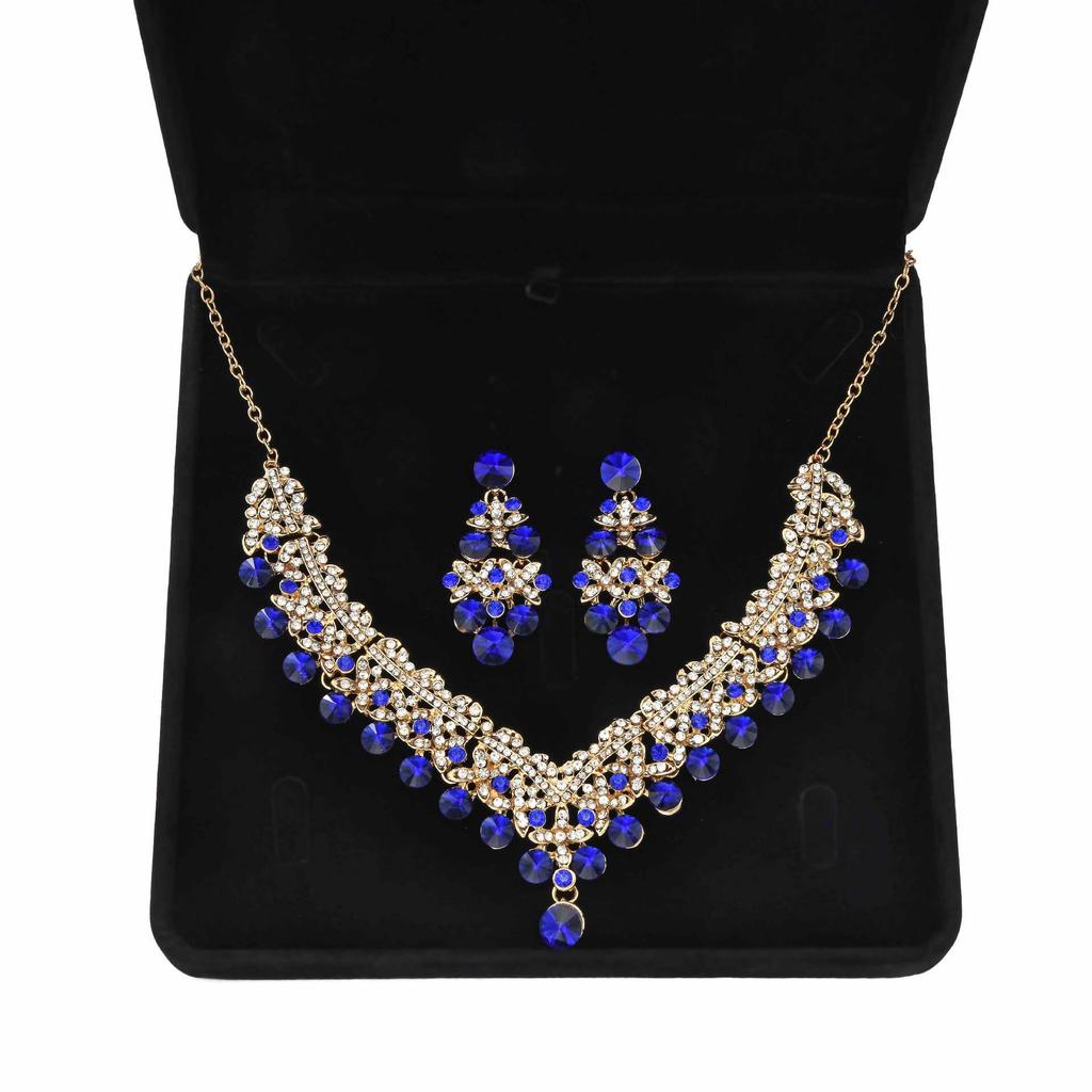 2025 Bridal Rhinestone Necklace & Earring Set: Elegant European-American Wedding Accessories