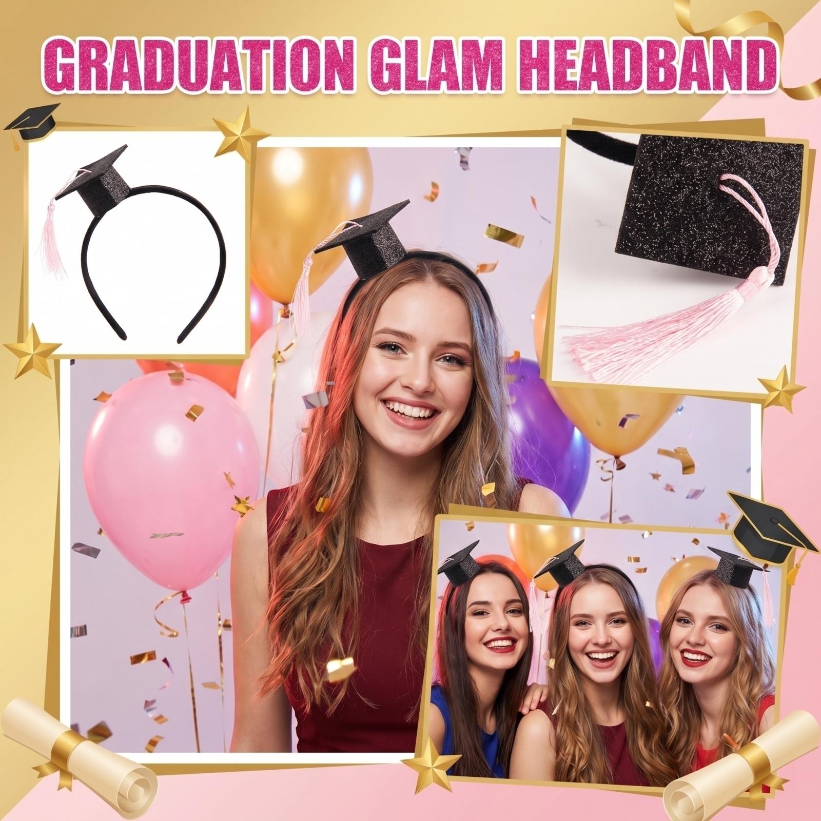 

Graduation Decoration Bachelor s Hat Hair Hoop Graduation Party Funny Photography Props Decoration One Size