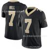 NFL New Orleans Saints 7 Taysom Hill Football Jersey Mens White Gold Lettering Sports Shirt