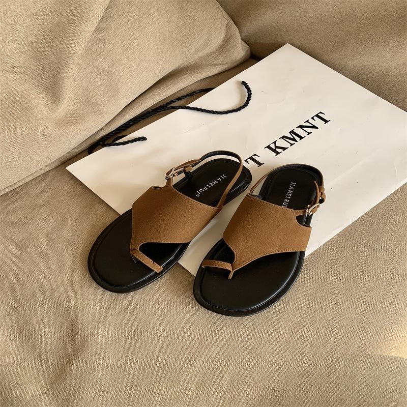 Fashion Beige Heeled Sandals Clear Shoes Slip-on Loafers Summer Women's Flip Flops Platform Soft Black Pearl Outside Elastic Band Girls