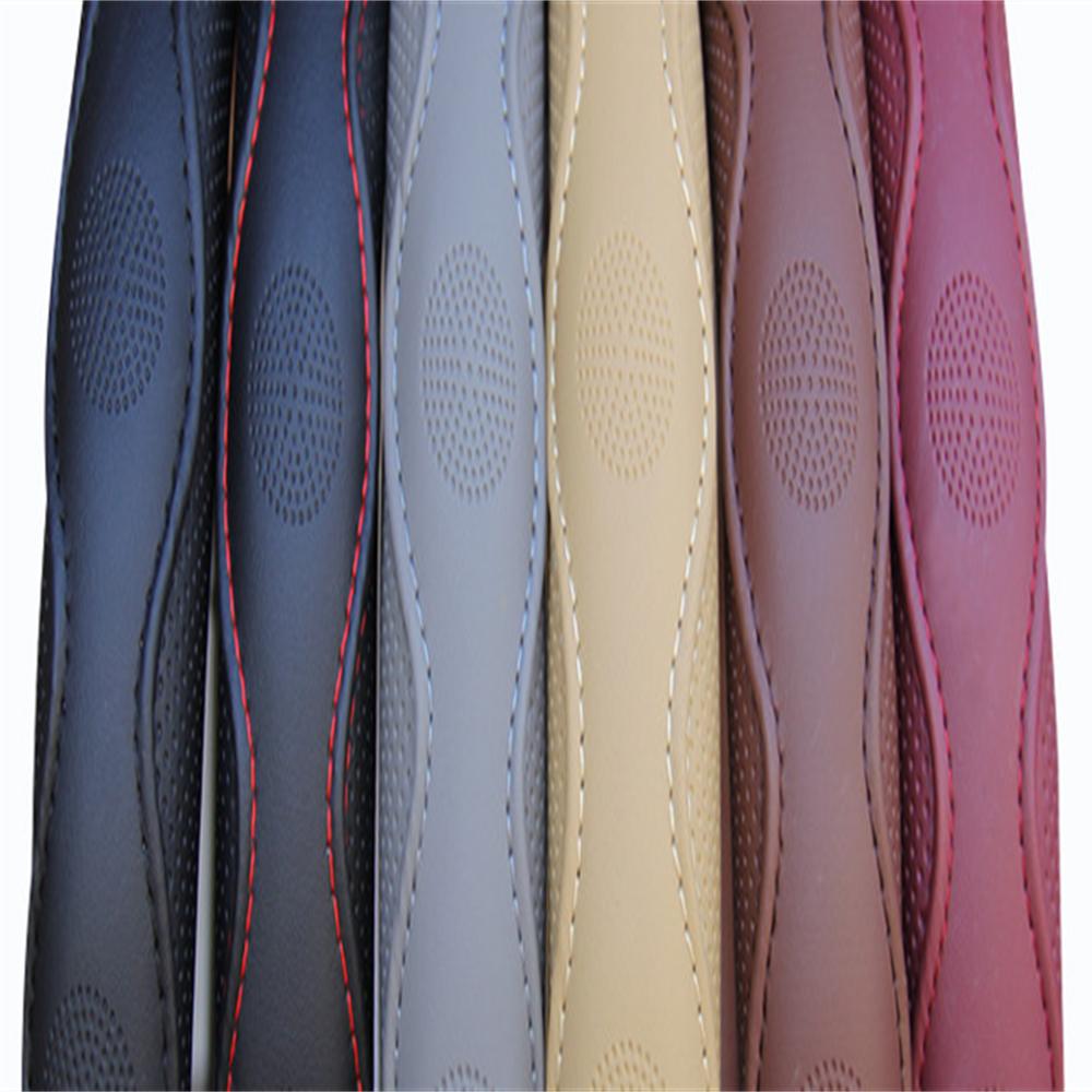 Langlebige PU-Leder Auto Lenkradabdeckung Zierleiste Rutschfester Schutz 37cm-38cm