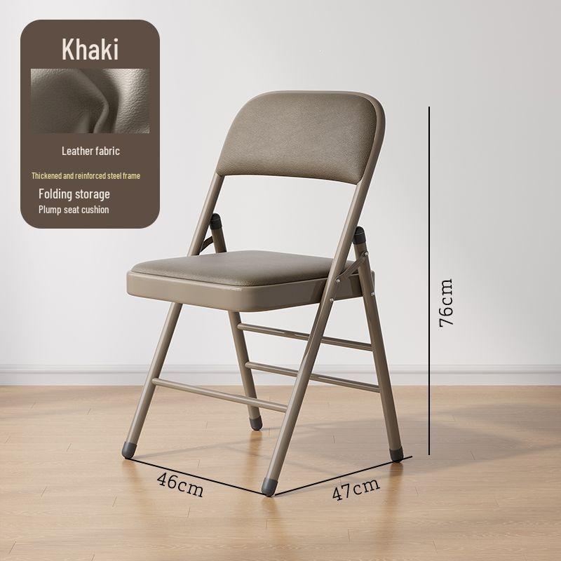 Portable Folding Chair with Backrest for Home, Office, Dining, and Dormitory Use