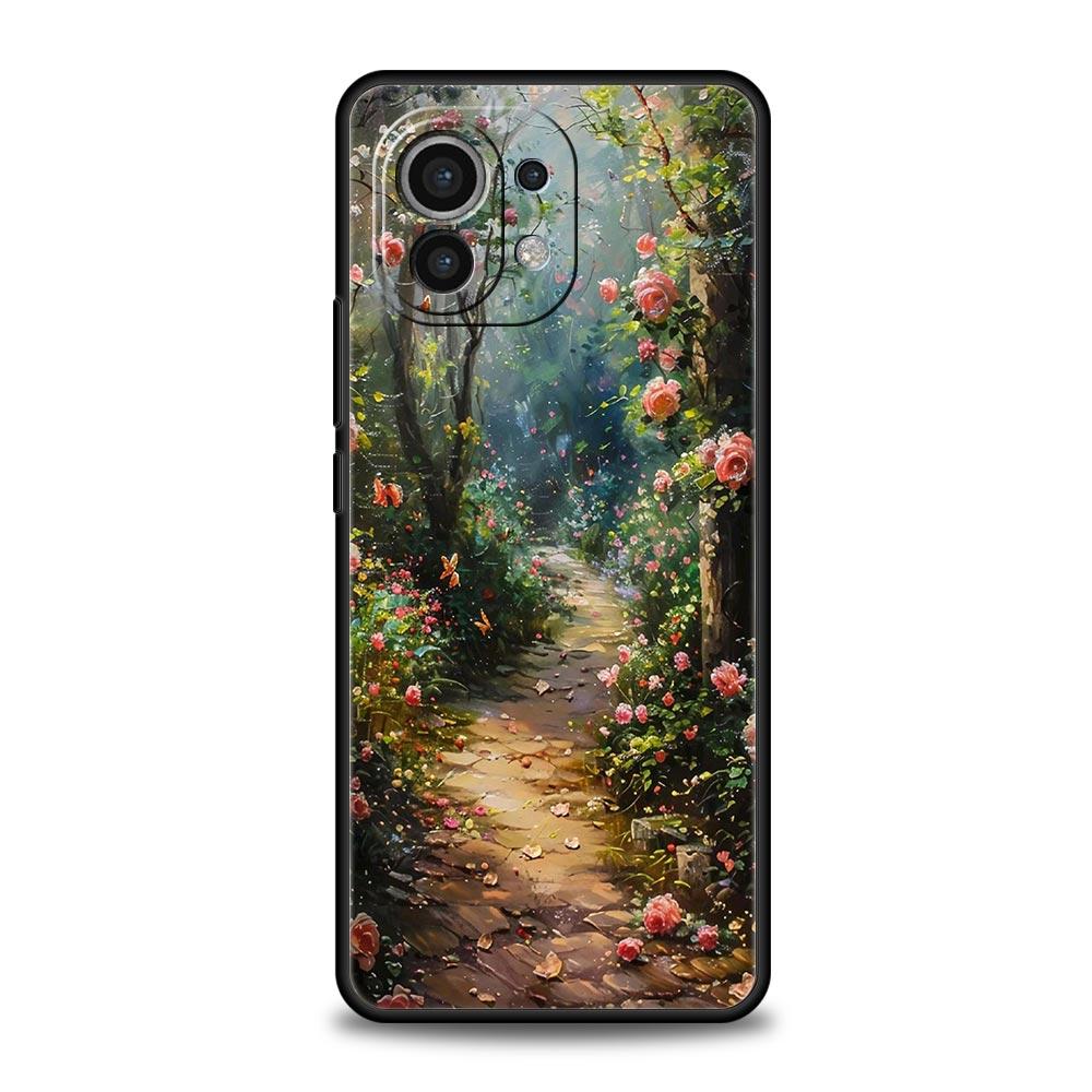 Olieverfschilderij van Bloemen Telefoonhoesje Voor Xiaomi Mi 15 14 14T 13T 12T Pro 12 13 11 Lite 5G 11T Poco X6 X7 X5 Pro Zachte TPU Cover