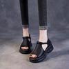 Summer Women's Shoes Platform Roman Sandals Open-toe Wear Casual Fashion Hollow Comfortable Beach Shoes Sandals
