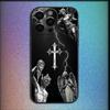God Jesus Cross Phone Case For iPhone 16,15,14,13,12,11,Pro,X,XS,Max,XR,Plus,Mini Soft Black Cover