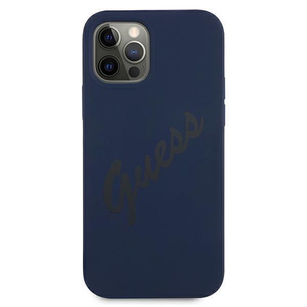 Guess Guhcp12Mlsvsbl Iphone 12/12 Pro 6,1 Niebieski/Blue Hardcase Script Vintage