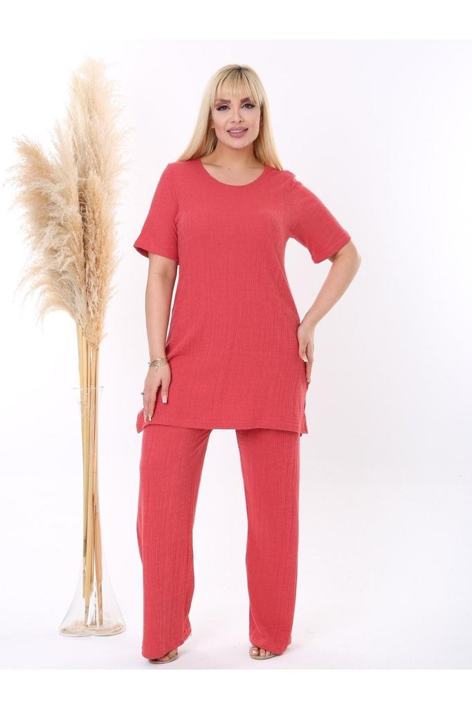 Dámský oblek velké velikosti pod svršek Velké velikosti s volným rozparkem a pružným zavinovacím oblekem