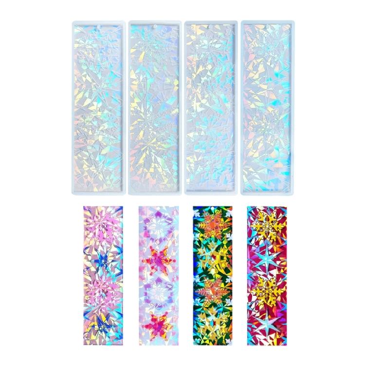 Easy To Use Silicone Bookmark Mold Unique Bookmarks Silicone Mold Irregular Snowflakes Bookmark Creating Resin Mold
