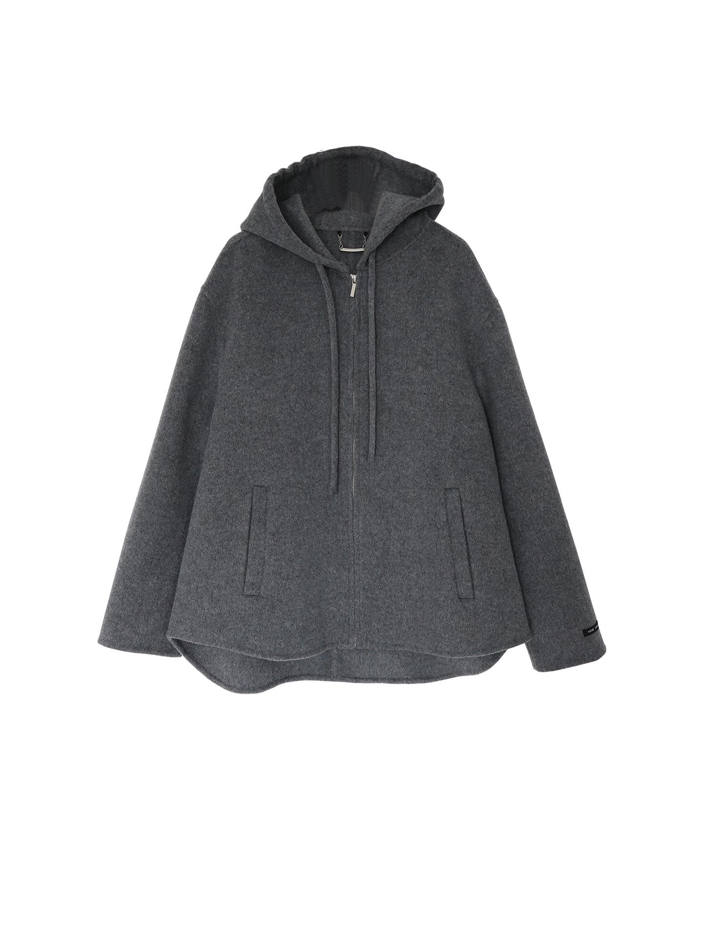 

Plus Size Women s Slimming Double-Faced Wool Hooded Coat - Early Winter Casual Versatile Outerwear XL (60-70 kg) сірий колір