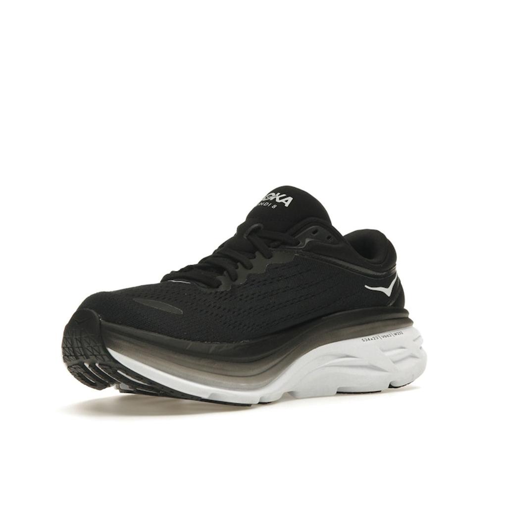 HOKA Bondi 8 Black White Women Sneakers 1127952-BWHT