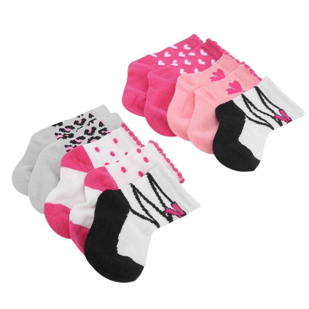 5 Pairs Baby Girl Cotton Socks AntiSlip Soft Infant Kids Socks for 01 Year Old Baby