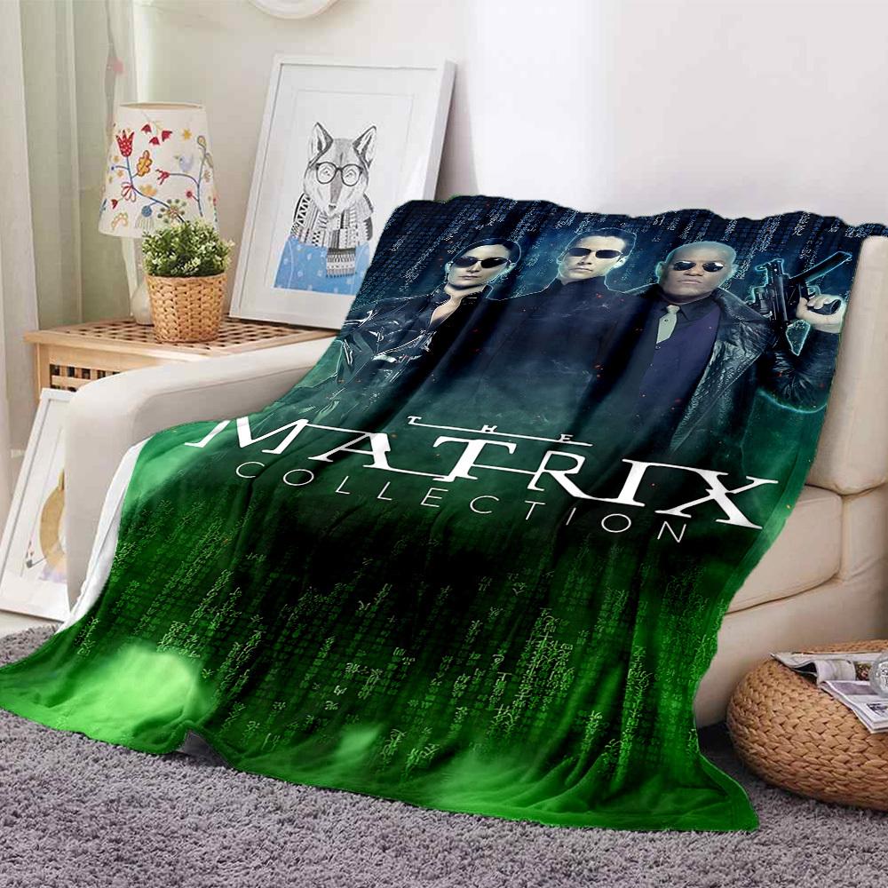 1 Stück Matrix-Decke Leichte Flanell-Kuscheldecke für Sofa, Bett, Reise, Wohnzimmer, Büro, Couch, Sessel und Bett