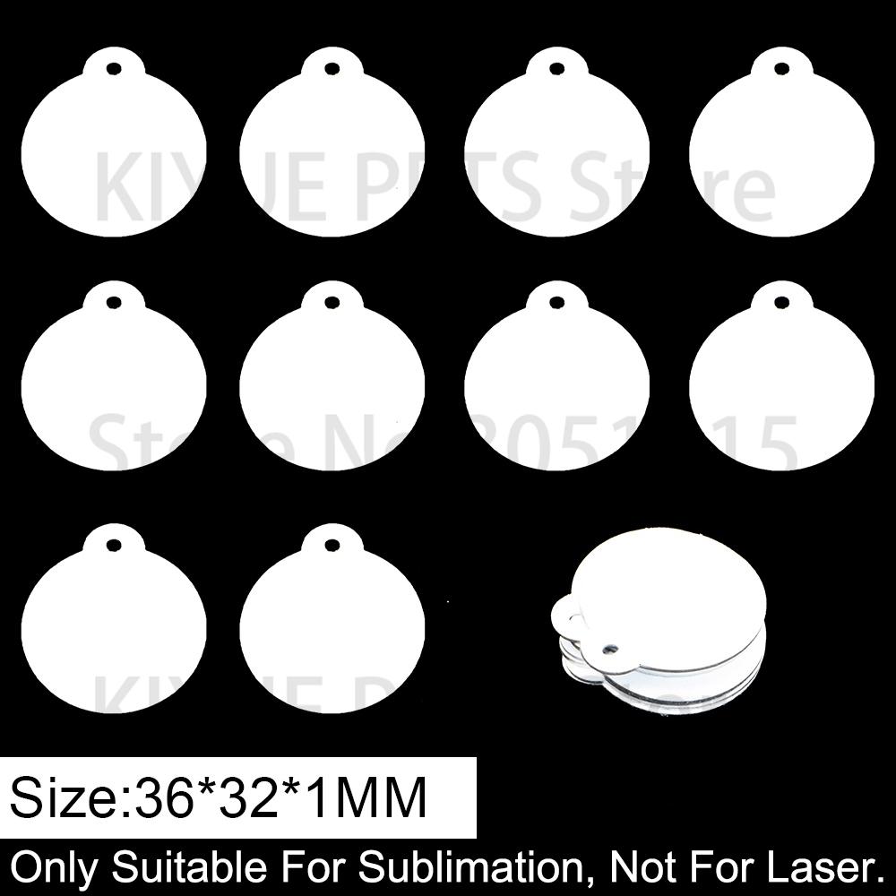 100Pcs Customize Sublimation Dog Tag Pet Aluminum Id Cat Accessories Address Tag For Dogs Heat Transfer Printing Blank Nameplate