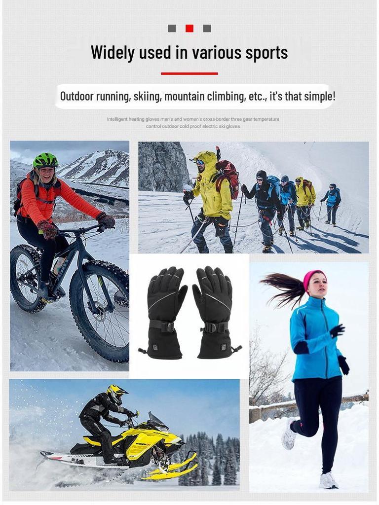 Thickened Heated Gloves: Winterproof Cycling, Skiing, and Touchscreen-Compatible