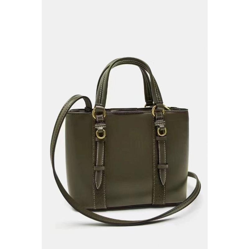 Home Women's Bags Olive Green Mini City Handheld Messenger Bag Fashion Versatile Bucket Bag Commuter