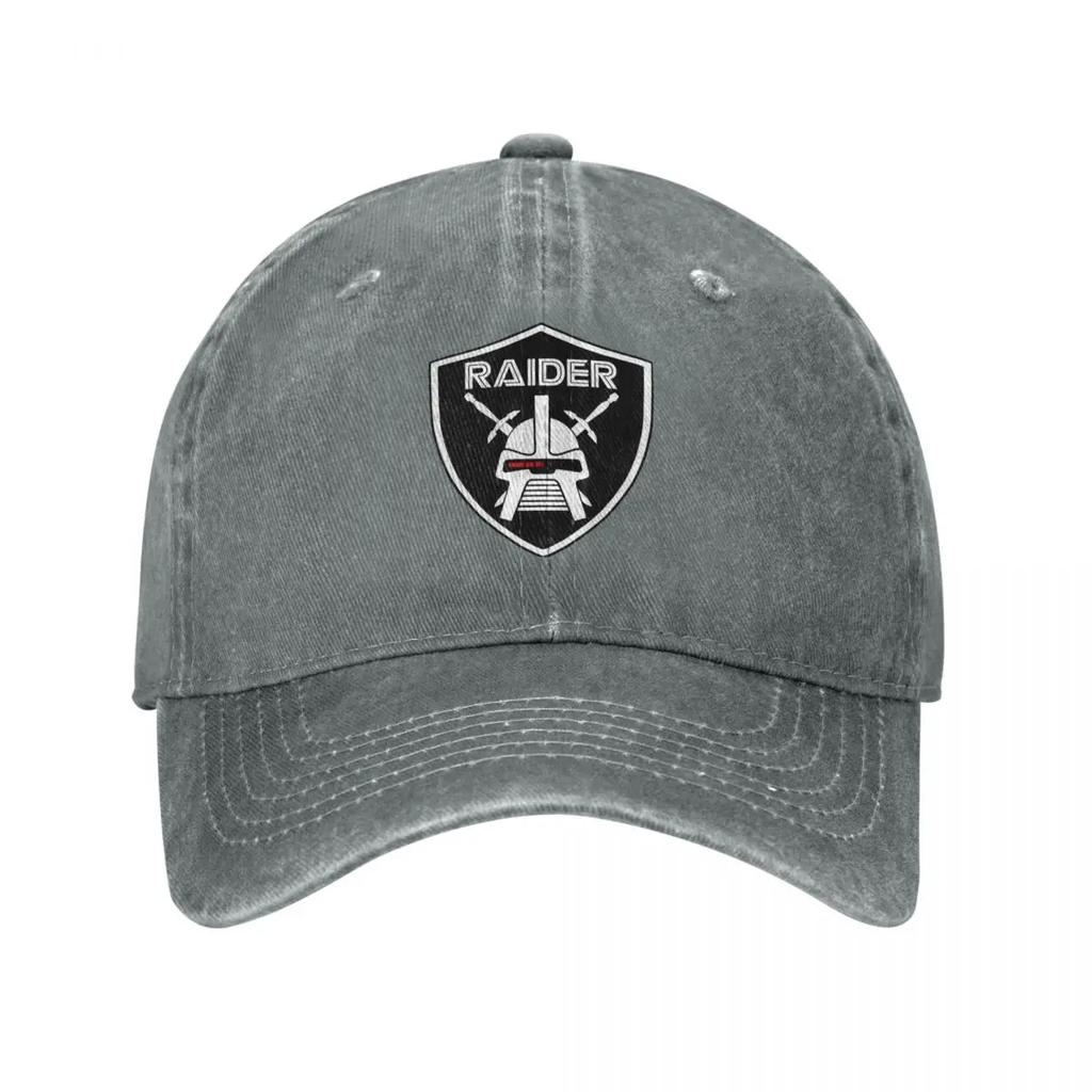 Retro Cylon Raider Baseball Cap for Men Women Distressed Denim Washed Sun Cap Visor Protection Outdoor Activities Hats Cap
