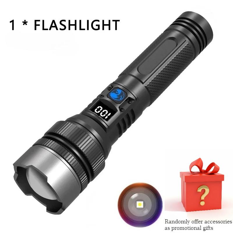 Ultra Bright Rechargeable LED Flashlight - Powerful Portable Tactical Zoom Torch for Camping, Hiking, Emergency & Daily Lighting