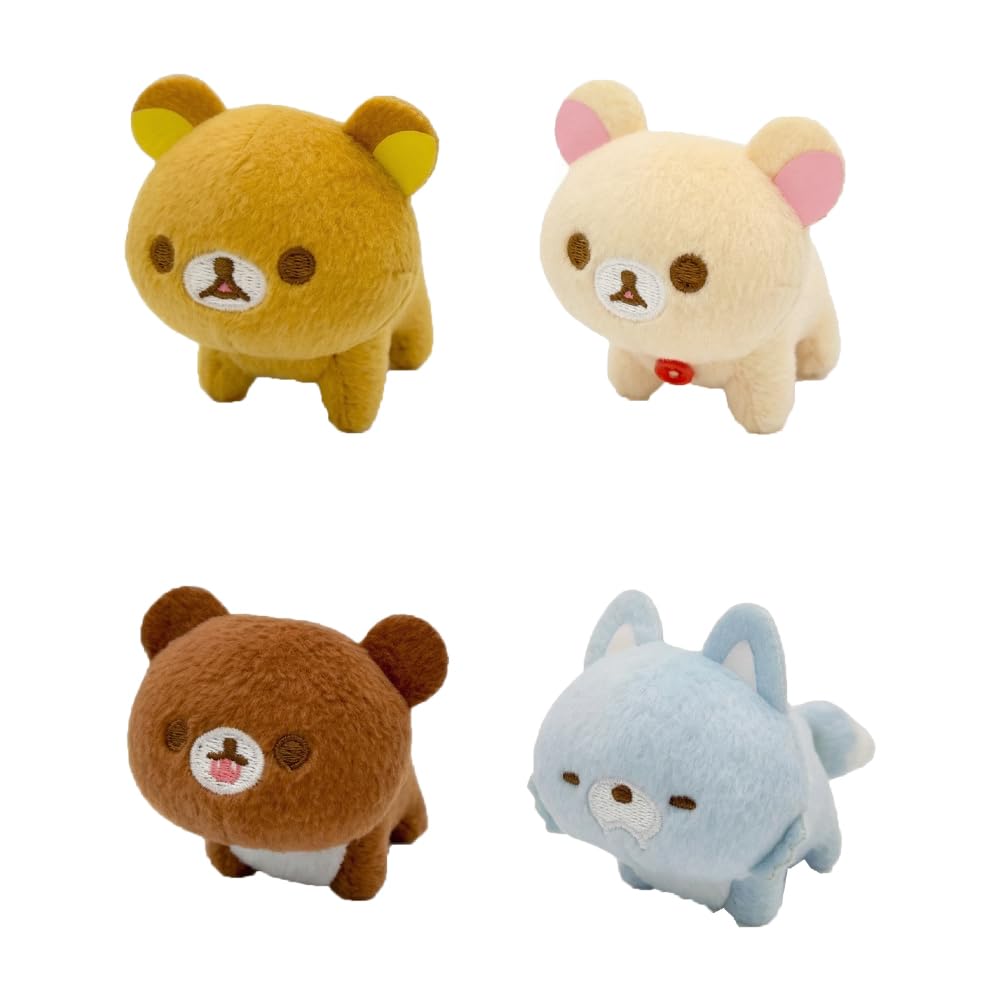 Коллекция мягких игрушек-маскотов Rilakkuma на четырех лапках (приблизительно. 7см) (Набор из 4)