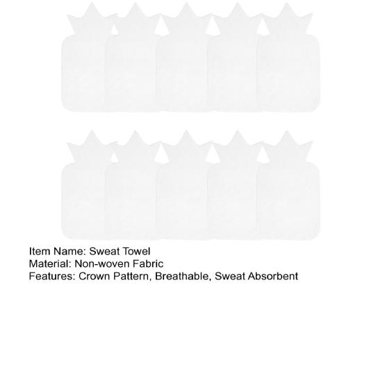 10Pcs Crown Sweat Absorbent Towel Disposable Non-woven Fabric Breathable Portable Toddlers Boys Girls Absorbent Back Wipe Pad