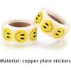 Barsinfi Smile Face Stickers Roll Happy Face Stickers 500 Pieces per Roll (1 inch Yellow)