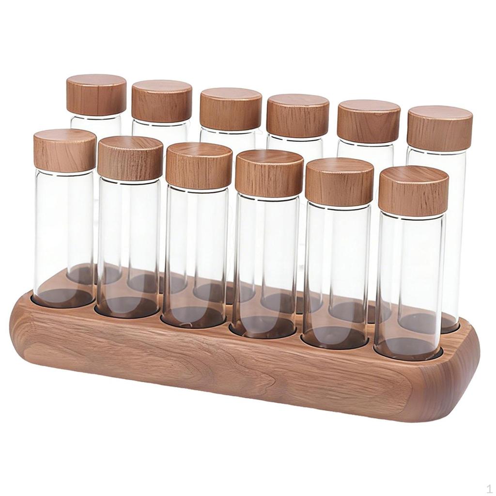 Single Dose Coffee Bean Storage Tubes Container 12 with Sealed Lid Dustproof