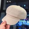 Retro Versatile Duck Tongue Beret Painter Heavy Industry Rhinestone New Octagonal Hat Children Show Elegant Temperament