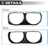 Motoforti Headlight Lamp Bezel Trim, for Dodge Challenger 2015-2022, 68259053AB/68259052A, Plastic, Black, 1 Pair