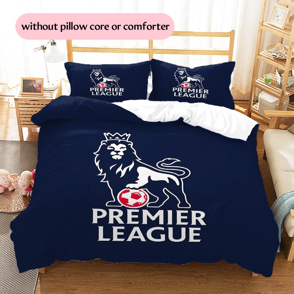 Premier League Pattern Bedding Quilt Set Home Decoration Gift (1 * Duvet Cover + 2 * Pillowcase Without Core)