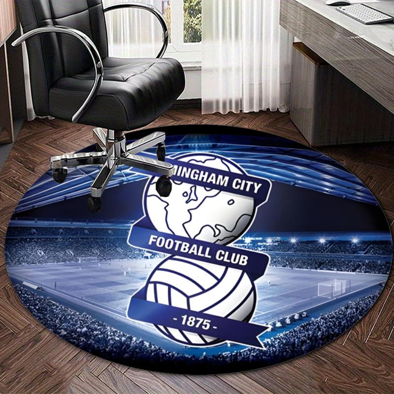 Personalized birmingham city f.c. Round Chair Office Rug - Perfect for Mat, Office Chair & More - Ideal Gift for Birthdays and Holidays
