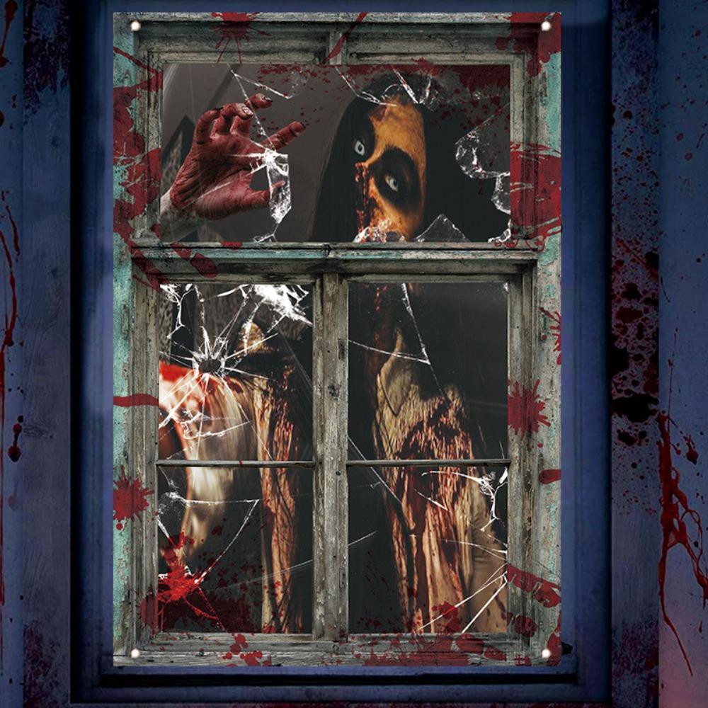 Durable Halloween Ghost Curtain Fade-resistant Tablecloth Dust Covers  Halloween Supplies