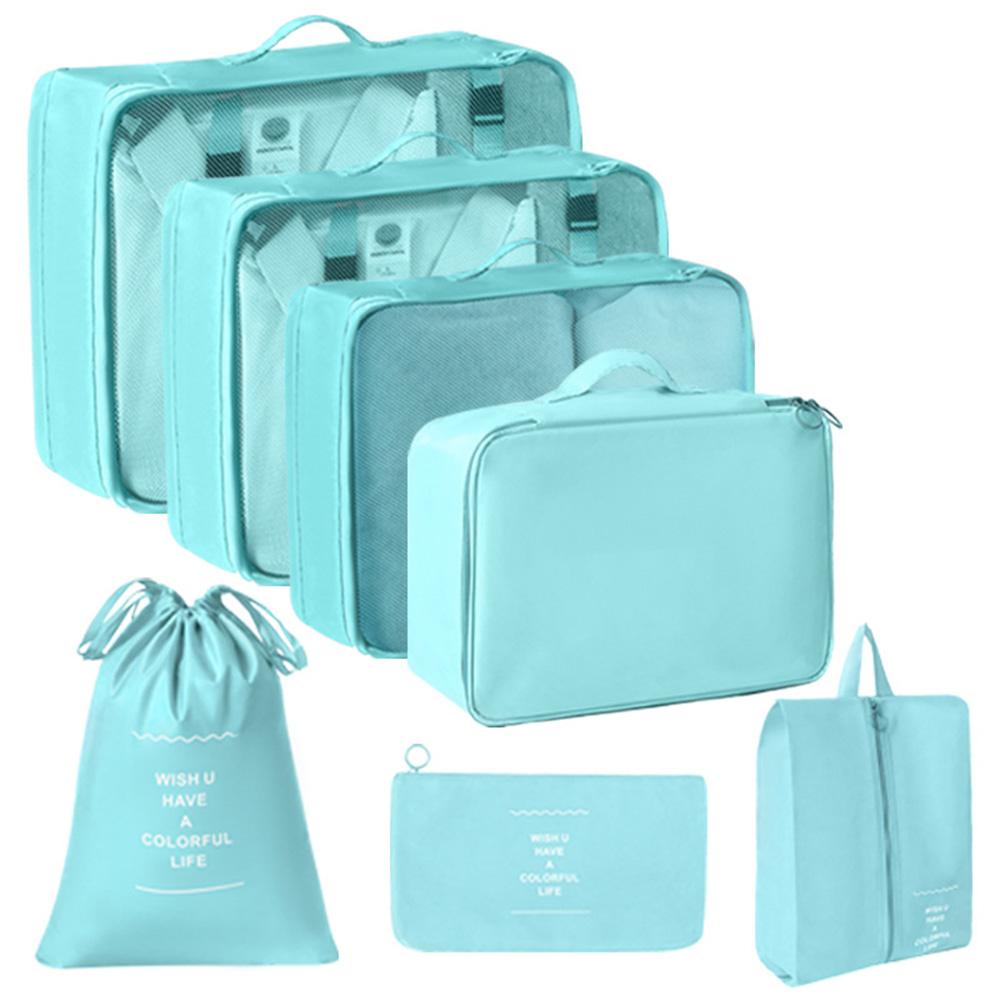 7Pcs/Set Portable Travel Business Trips Organizer Foldable Multi-Function Clothes Shoes Storage Bags